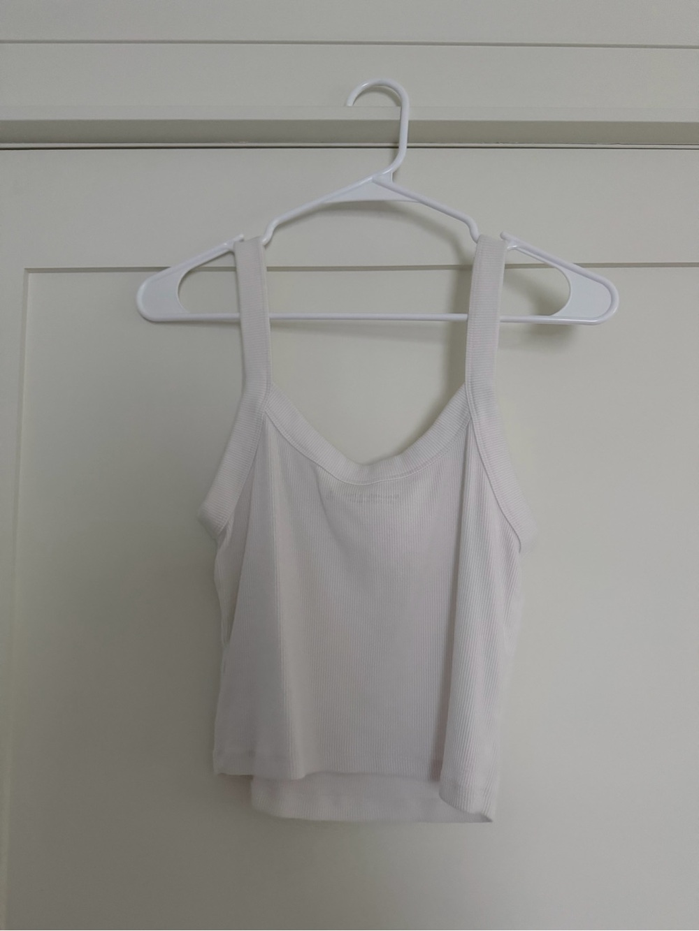 Classic Ribbed Tank Top - White - Picture 3 of 4
